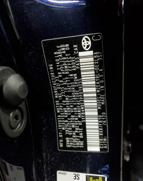 2023 Toyota Corolla Le from USA, damaged, VIN 5YFB4MDE2PP019255